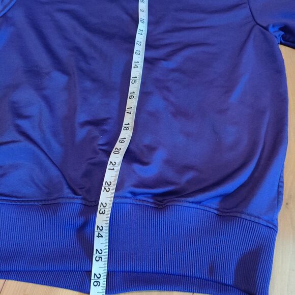 Adidas Purple Track Jacket Classic Striped Trefoil Logo Full Zip Size Small - Picture 15 of 15